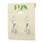 Fashion 1928 Jewelry Silver-Tone Clear Round Cut Crystals From Swarovski Dangle Leverback Earrings