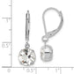 Fashion 1928 Jewelry Silver-Tone Clear Round Cut Crystals From Swarovski Dangle Leverback Earrings