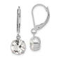 Fashion 1928 Jewelry Silver-Tone Clear Round Cut Crystals From Swarovski Dangle Leverback Earrings