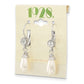 Fashion 1928 Jewelry Silver-Tone Clear Crystal Imitation Pearl Teardrop Dangle Leverback Earrings