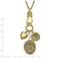 Fashion 1928 Jewelry Brass-Tone Hand Holding Oval 28mm Locket And Polished Heart Peace Charm 30 Inch Necklace Holds 2 Photos