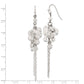 Fashion 1928 Jewelry Silver-Tone Clear Crystal Bead Cluster Drop Earrings