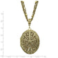 16.00 Inch 1928 Jewelry Brass-Tone Fligree 42mm Oval Locket 16 Double Chain Necklace Holds 2 Photos