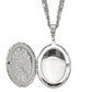 16.00 Inch 1928 Jewelry Silver-Tone Fligree 42mm Oval Locket 16 Double Chain Necklace Holds 2 Photos