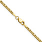 14K Yellow Gold 2mm Byzantine Chain