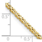 14K Yellow Gold 2mm Byzantine Chain