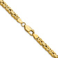 14K Yellow Gold 18 Inch 4mm Byzantine With Lobster Clasp Chain