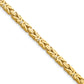 14K Yellow Gold 18 Inch 4mm Byzantine With Lobster Clasp Chain