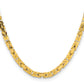 14K Yellow Gold 20 Inch 5.25mm Byzantine With Lobster Clasp Chain