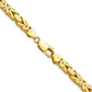 14K Yellow Gold 20 Inch 5.25mm Byzantine With Lobster Clasp Chain