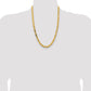 14K Yellow Gold 24 Inch 5.25mm Byzantine With Lobster Clasp Chain