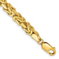 14K Yellow Gold 8 Inch 5.25mm Byzantine With Lobster Clasp Chain