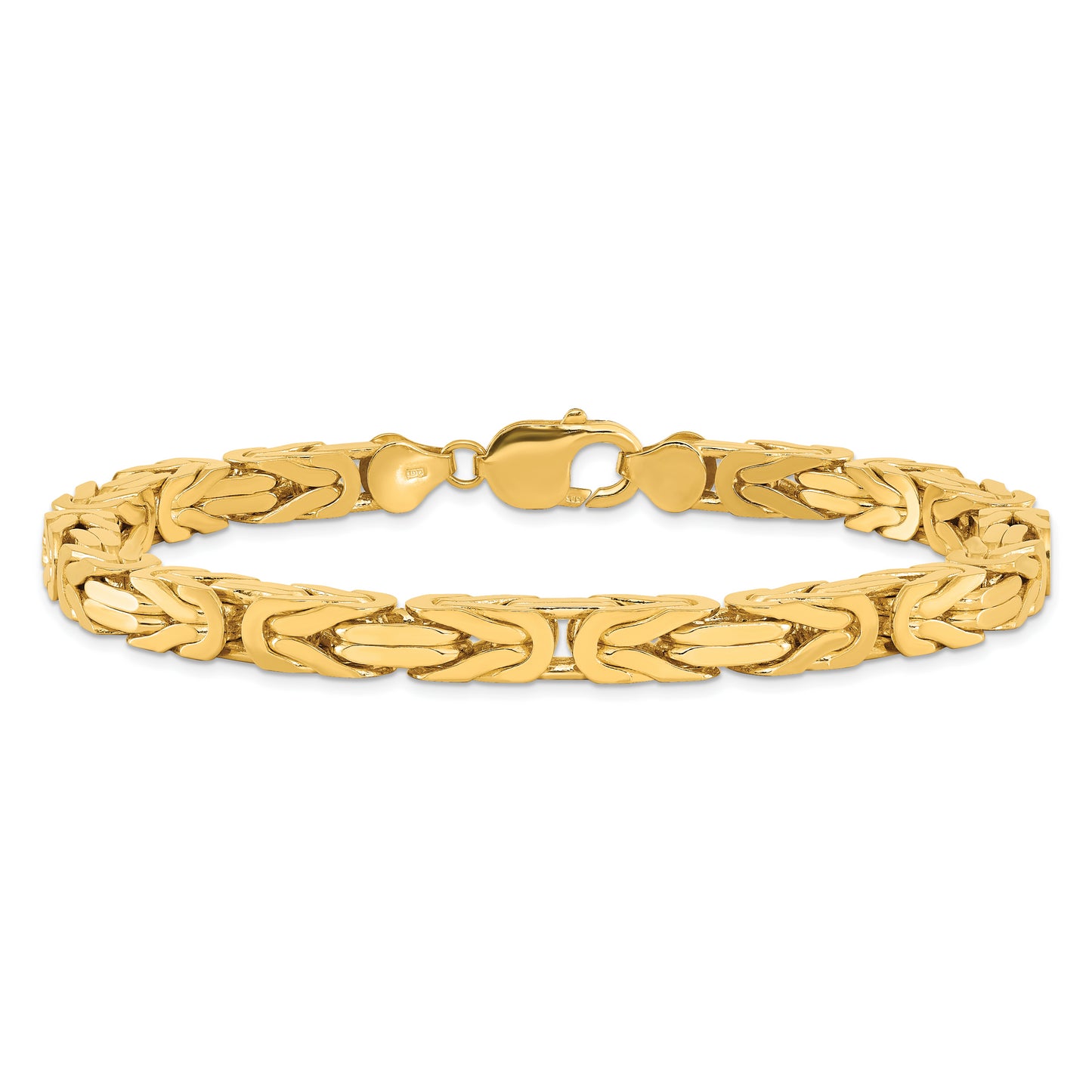 14K Yellow Gold 9 Inch 6.5mm Byzantine With Lobster Clasp Chain