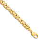 14K Yellow Gold 9 Inch 6.5mm Byzantine With Lobster Clasp Chain