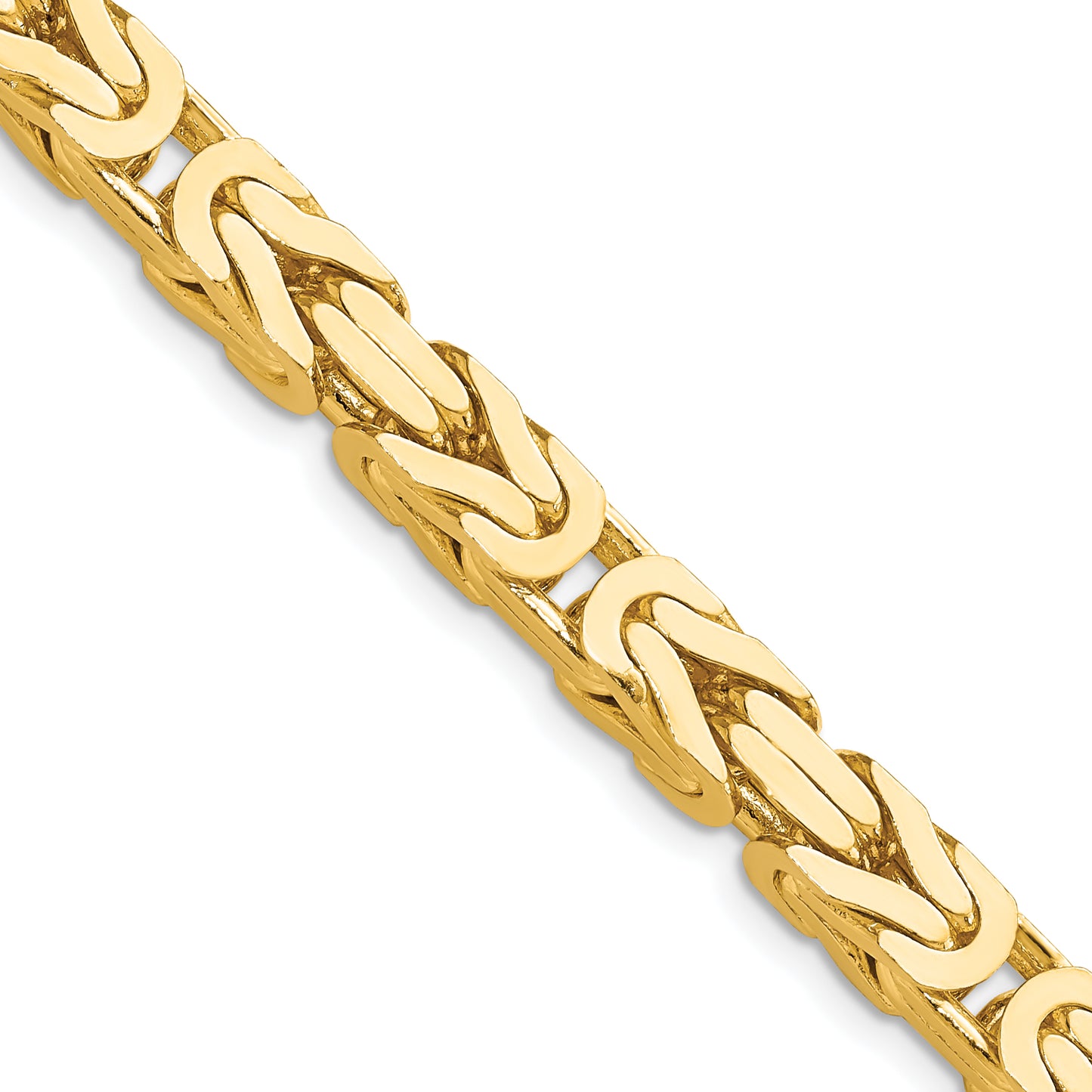 14K Yellow Gold 20 Inch 6.5mm Byzantine With Lobster Clasp Chain