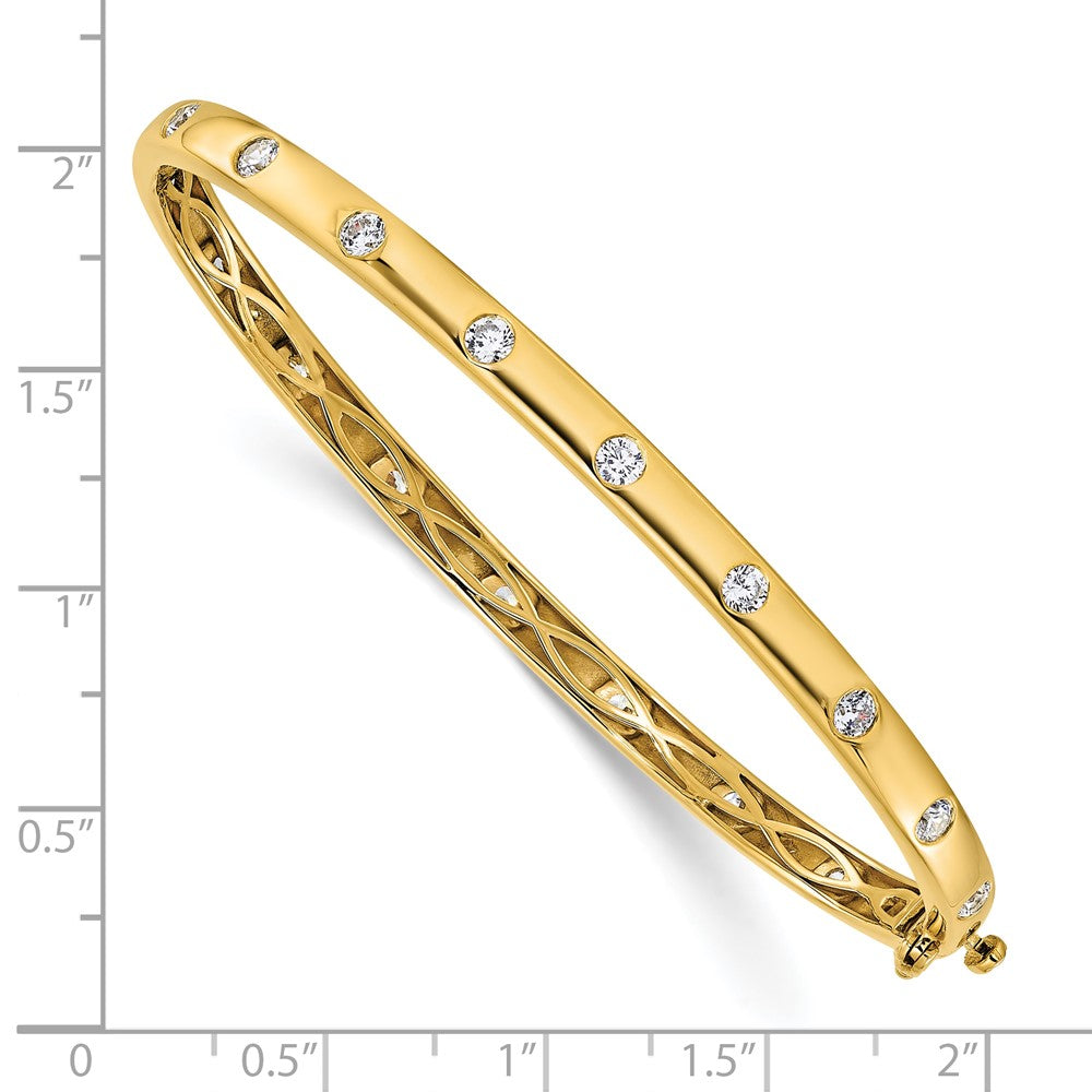 14k Yellow Gold 3/4 Ct. Lab Grown Diamond VS/SI+ G+ Complete Bangle Bracelet