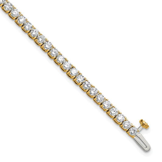 14k Yellow Gold 5 Ct. Lab Grown Diamond VS/SI+ G+ Complete Tennis Bracelet