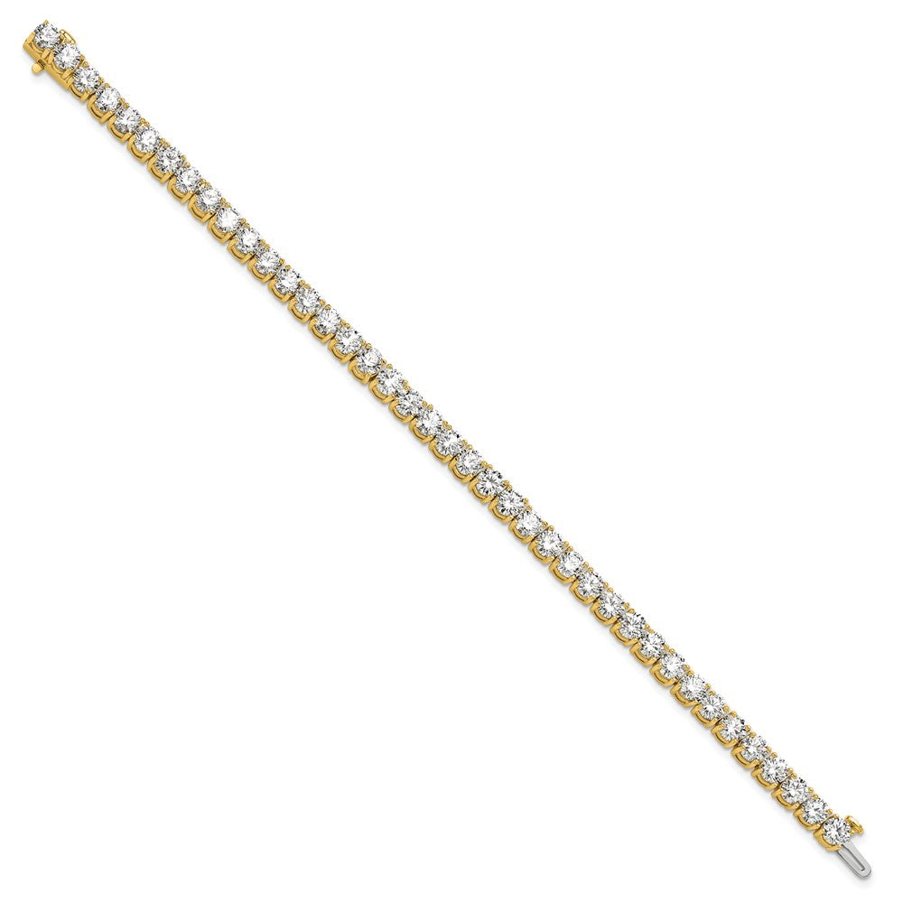 14k Yellow Gold 12 1/2 Ct. Lab Grown Diamond VS/SI+ G+ Complete Tennis Bracelet