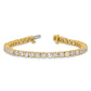 14k Yellow Gold 12 1/2 Ct. Lab Grown Diamond VS/SI+ G+ Complete Tennis Bracelet