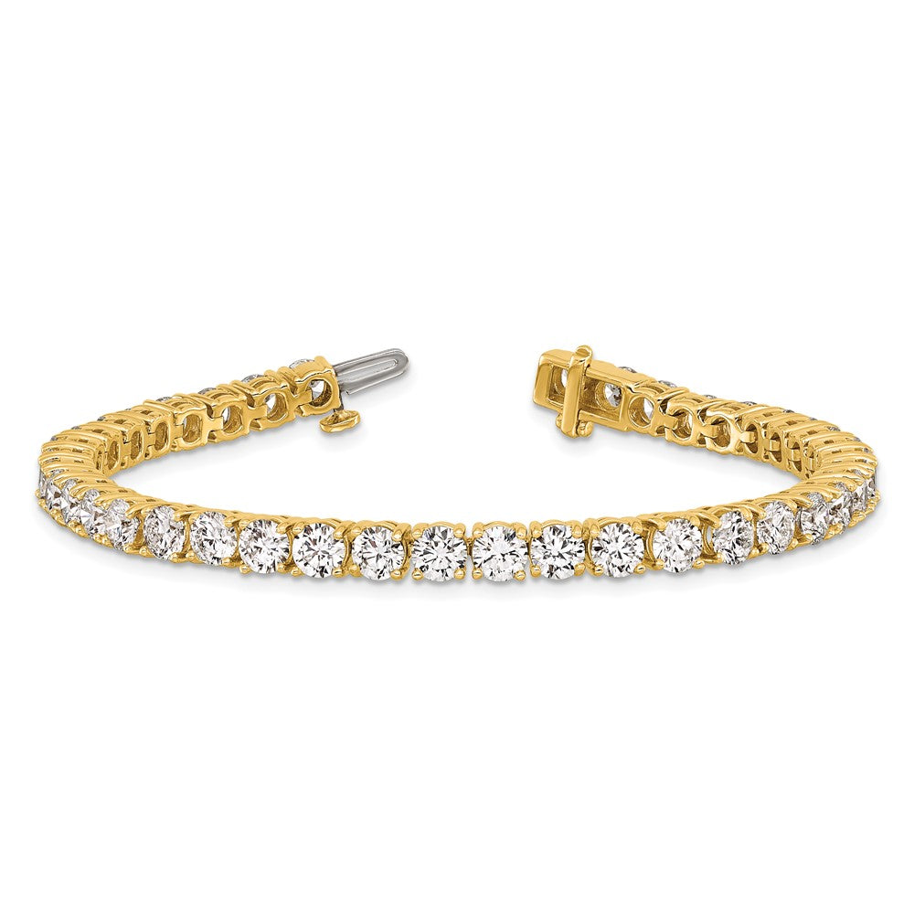 14k Yellow Gold 12 1/2 Ct. Lab Grown Diamond VS/SI+ G+ Complete Tennis Bracelet