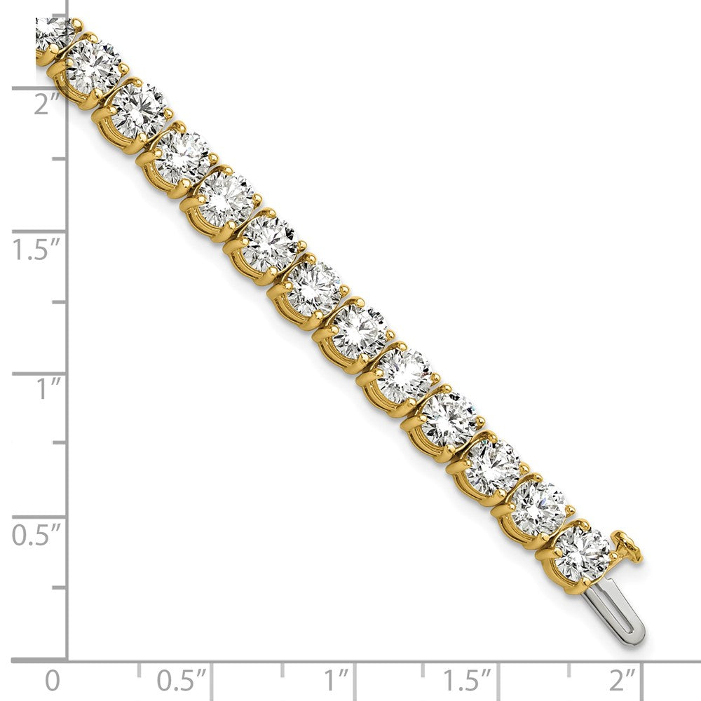 14k Yellow Gold 16 Ct. Lab Grown Diamond VS/SI+ G+ Complete Tennis Bracelet