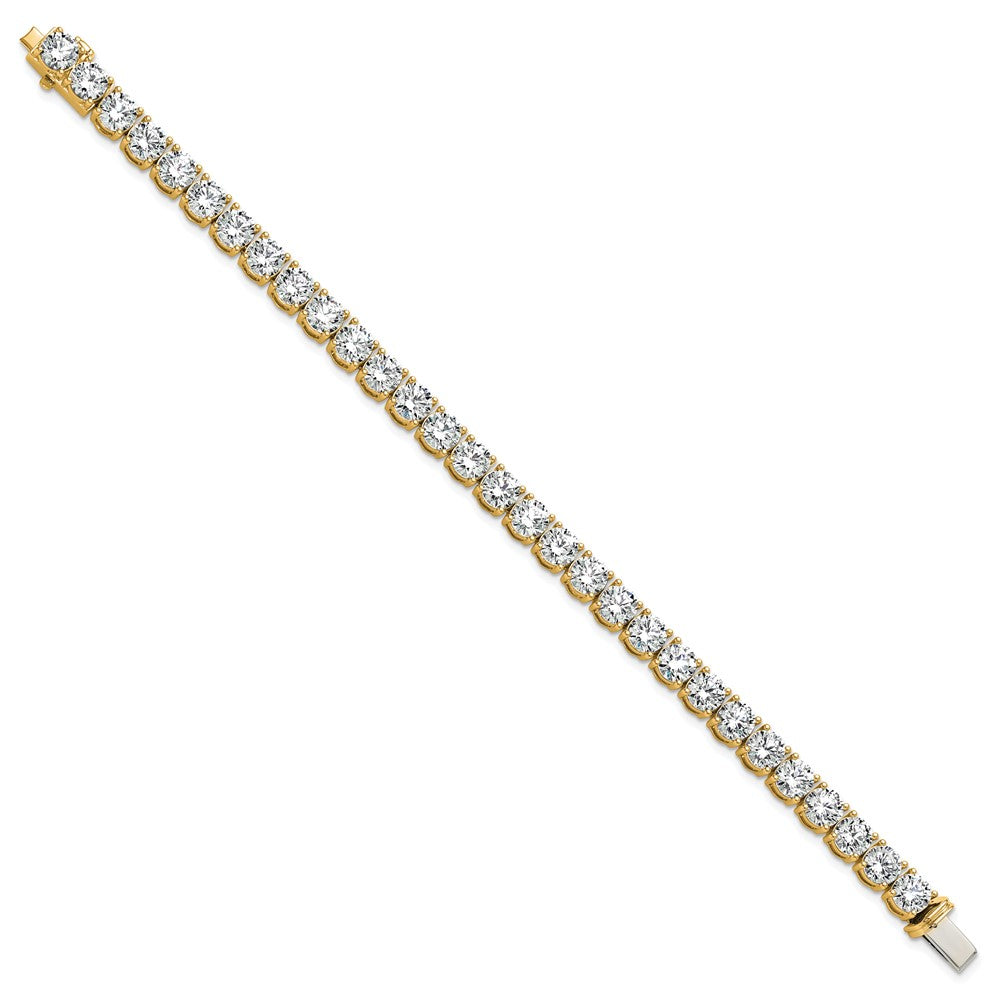 14k Yellow Gold 22 1/2 Ct. Lab Grown Diamond VS/SI+ G+ Complete Tennis Bracelet