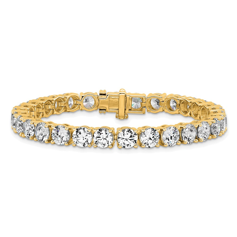 14k Yellow Gold 22 1/2 Ct. Lab Grown Diamond VS/SI+ G+ Complete Tennis Bracelet