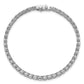 14k White Gold 6 1/2 Ct. Lab Grown Diamond VS/SI+ G+ Emerald Bezel Tennis Bracelet