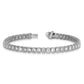 14k White Gold 6 1/2 Ct. Lab Grown Diamond VS/SI+ G+ Emerald Bezel Tennis Bracelet