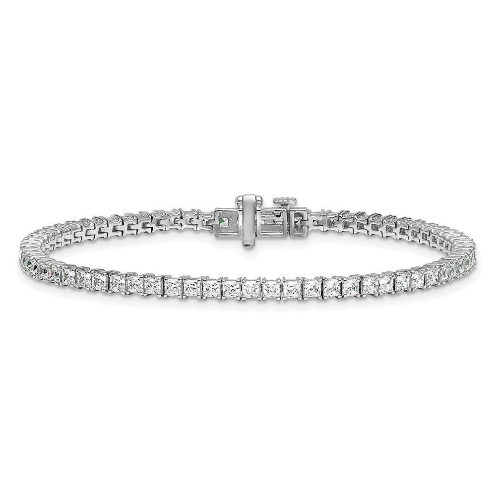 14k White Gold 5 Ct. Lab Grown Diamond VS/SI+ G+ Princess Tennis Bracelet