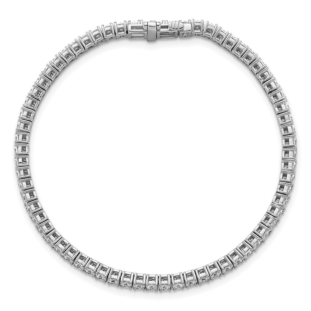 14k White Gold 5 Ct. Lab Grown Diamond VS/SI+ G+ Princess Tennis Bracelet