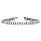 14K White Gold Lab Grown Diamond VS/SI+ G+ Princess Tennis Bracelet