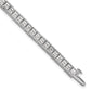 14K White Gold Lab Grown Diamond VS/SI+ G+ Princess Tennis Bracelet