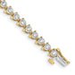 14k Yellow Gold 2 Ct. Lab Grown Diamond VS/SI+ G+ 7.25 inch Fancy Tennis Bracelet