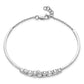 14k White Gold 1 1/2 Ct. Lab Grown Diamond VS/SI+ G+ Bangle with .5 inch extention Bracelet