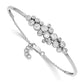 14k White Gold 1 1/2 Ct. Lab Grown Diamond VS/SI+ G+ Bangle with .5 inch extention Bracelet