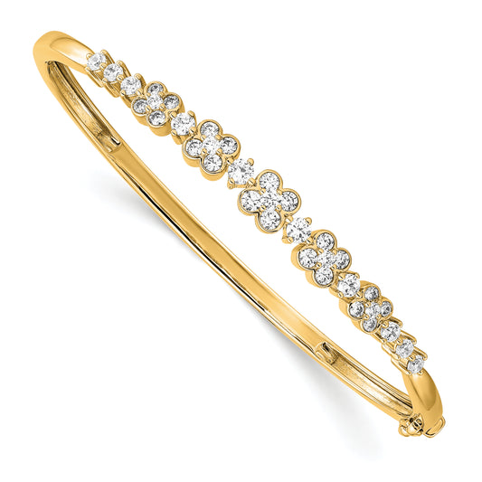 14k Yellow Gold Lab Grown Diamond VS/SI FGH Bangle Bracelet