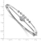 14k White Gold 1 Ct. Lab Grown Diamond VS/SI+ G+ Double Strand Infinity and Round Bangle Bracelet