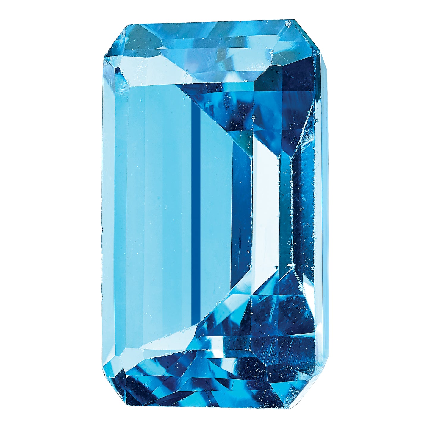 Gemstone Swiss Blue Topaz Aa Quality 12X10mm Emerald Cut