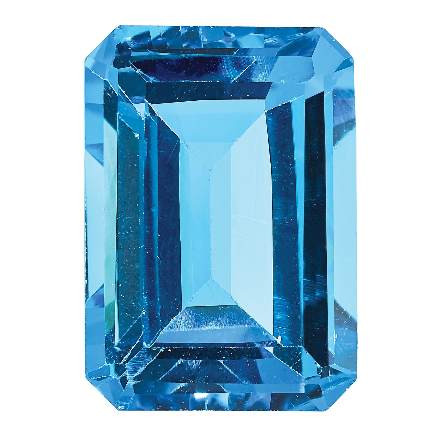 Gemstone Swiss Blue Topaz Aa Quality 12X10mm Emerald Cut