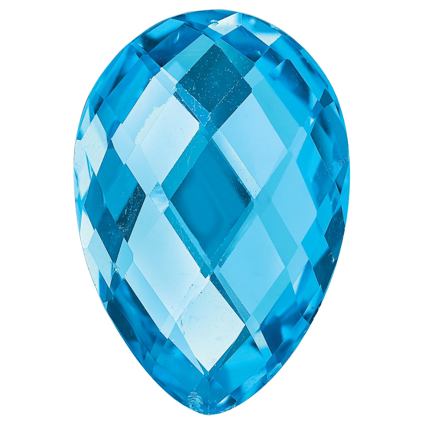 Gemstone Swiss Blue Topaz Aa Quality 16X12mm Pear Briolette