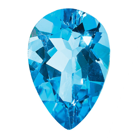 Gemstone Swiss Blue Topaz Aa Quality 7X5mm Pear