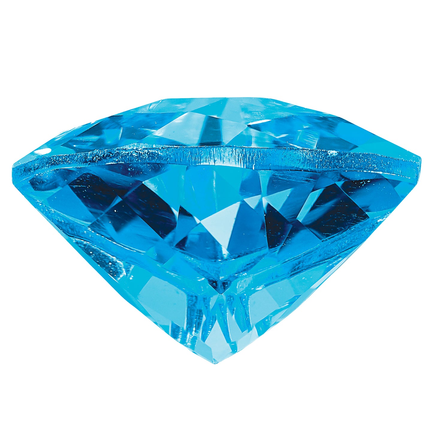 Gemstone Swiss Blue Topaz Aa Quality 12mm Trillion Checkerboard