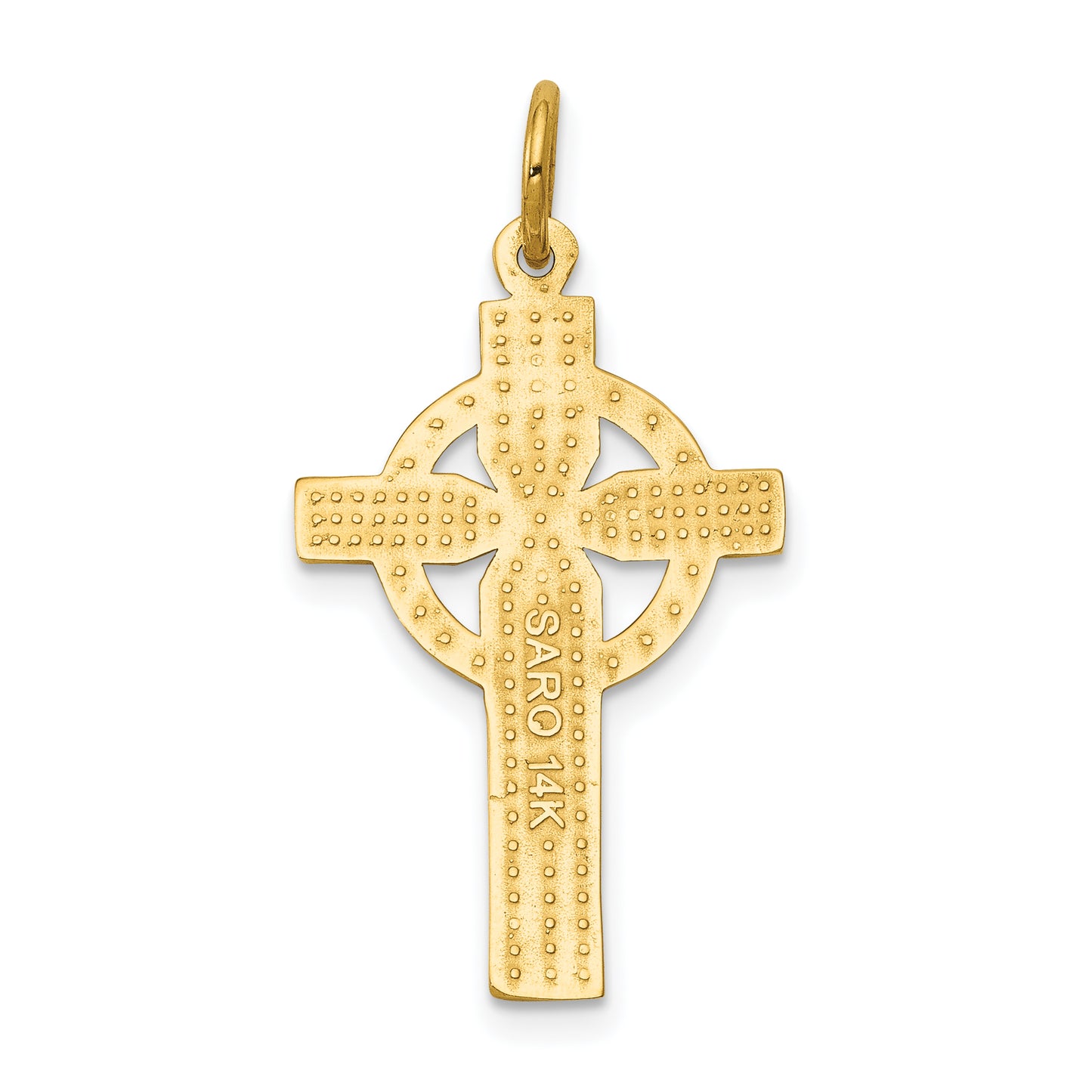 14K Yellow Gold Celtic Cross Pendant