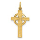 14K Yellow Gold Celtic Cross Pendant