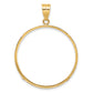 14K Yellow Gold Wideband Distinguished Coin Jewelry Polished 32.0mm Prong Bezel Pendant