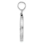 14K White Gold Wideband Distinguished Coin Jewelry Polished And Diamond-Cut 16.5mm X 1.35mm Screw Top Bezel Pendant