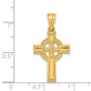 14K Yellow Gold Celtic Cross Pendant