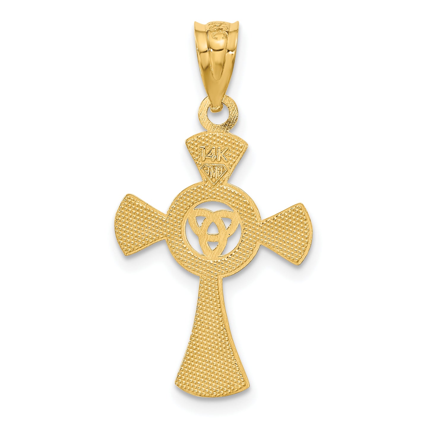 14K Yellow Gold Celtic Cross Pendant