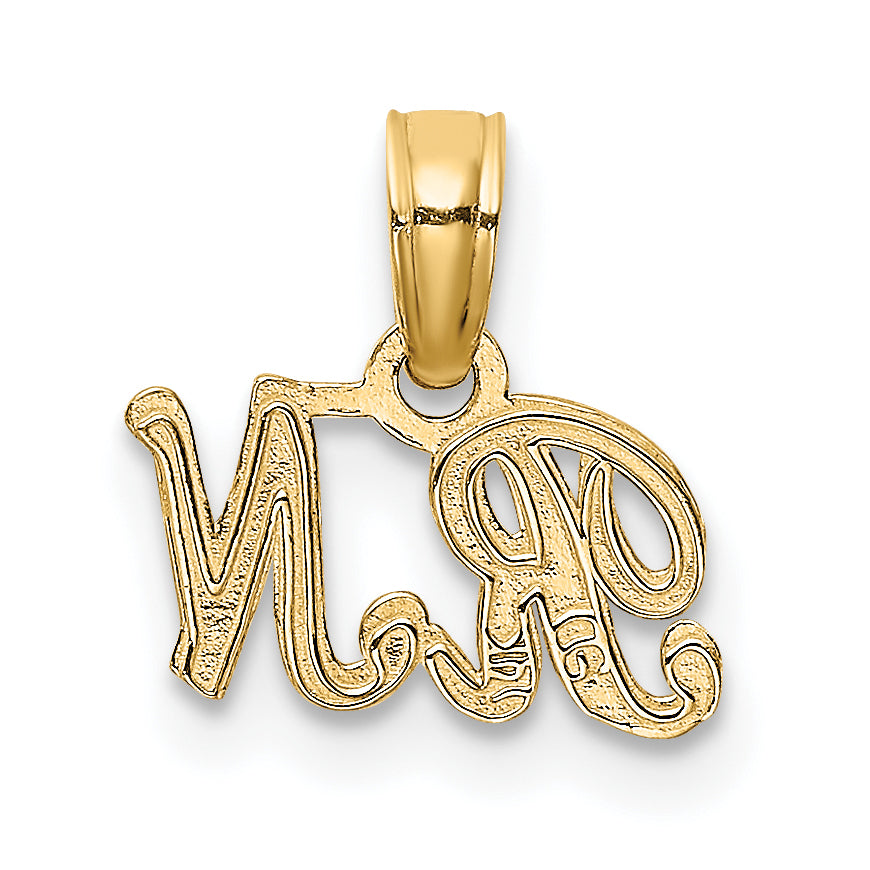 14K Yellow Gold Rn Charm